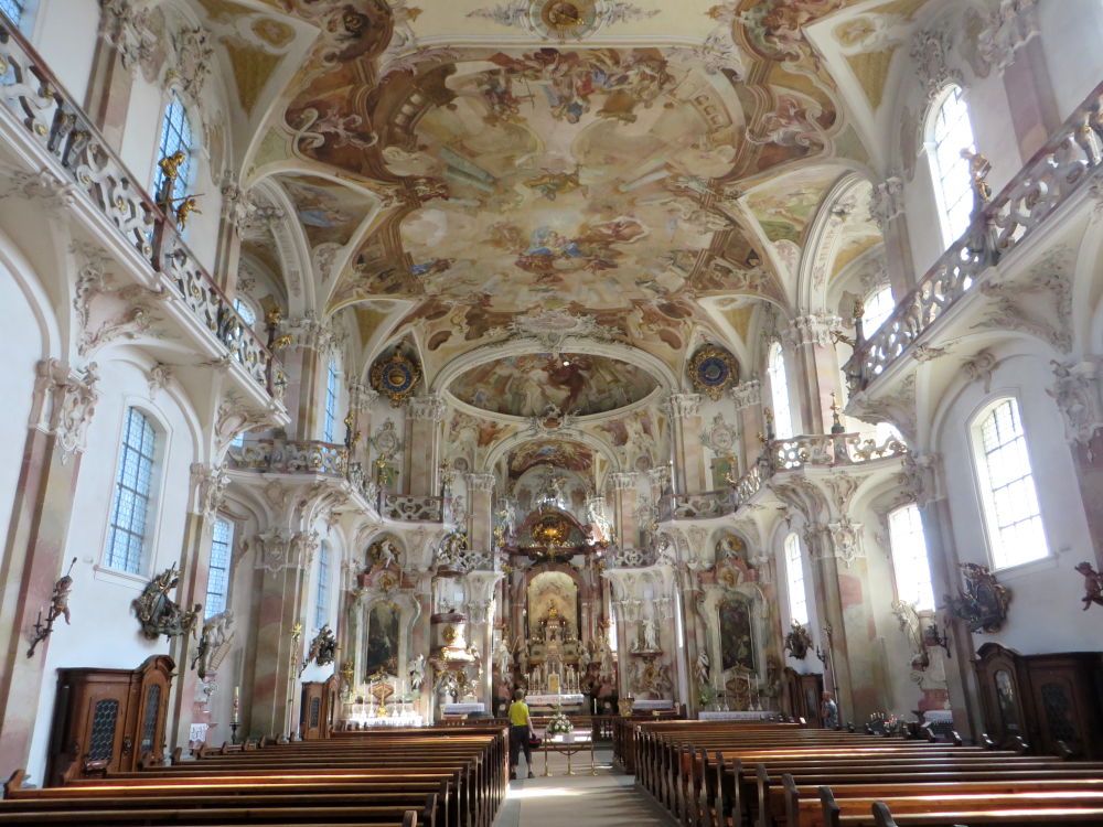 Wallfahrtskirche Birnau: Innenraum (27.7.2018; Foto: Meyerbröker)