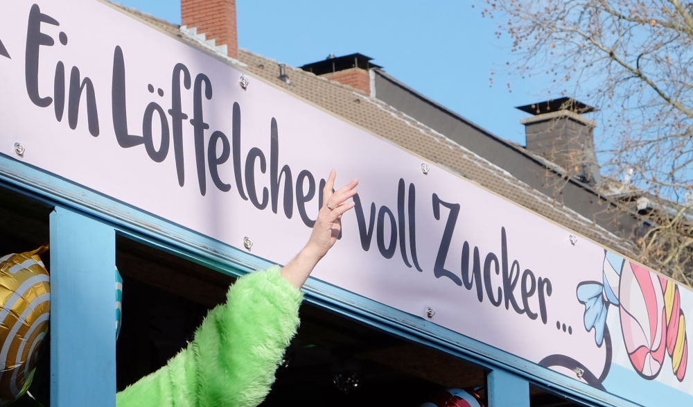 Karnevalsumzug 2019: Ein Löffelchen voll Zucker (23.2.2019; Foto: Klare)