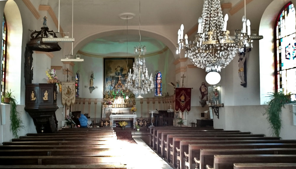 Innenausstattung der Kirche von Rhodes (13.9.2019; Foto: Klare)