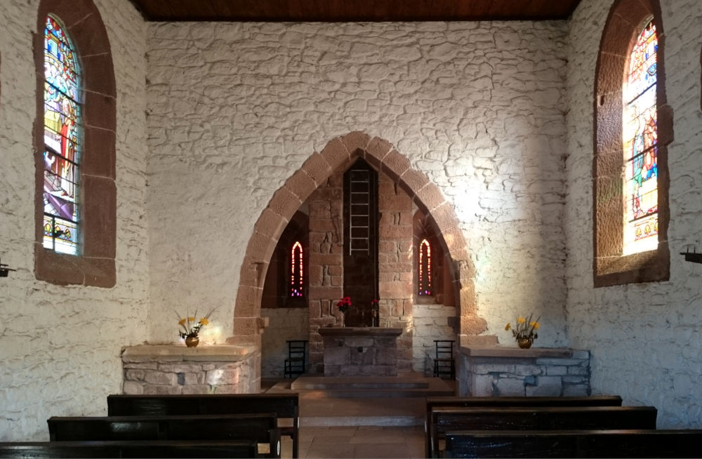 Innenansicht der Haute Chapelle (St. Quirin, 17.9.2019; Foto: Klare)