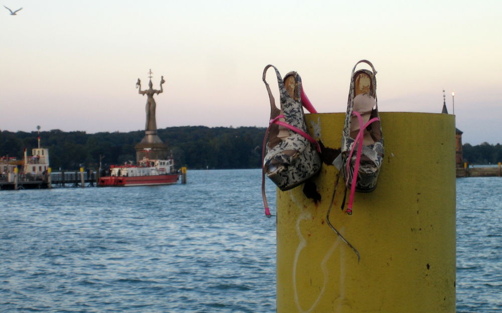 Hafen Konstanz mit Imperia (3.7.2019; Foto: Klare)