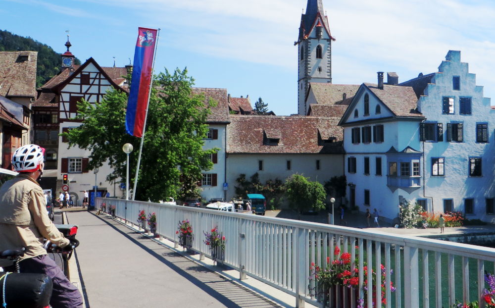 Rheinbrücke Stein am Rhein (4.7.2019; Foto: Meyerbröker)