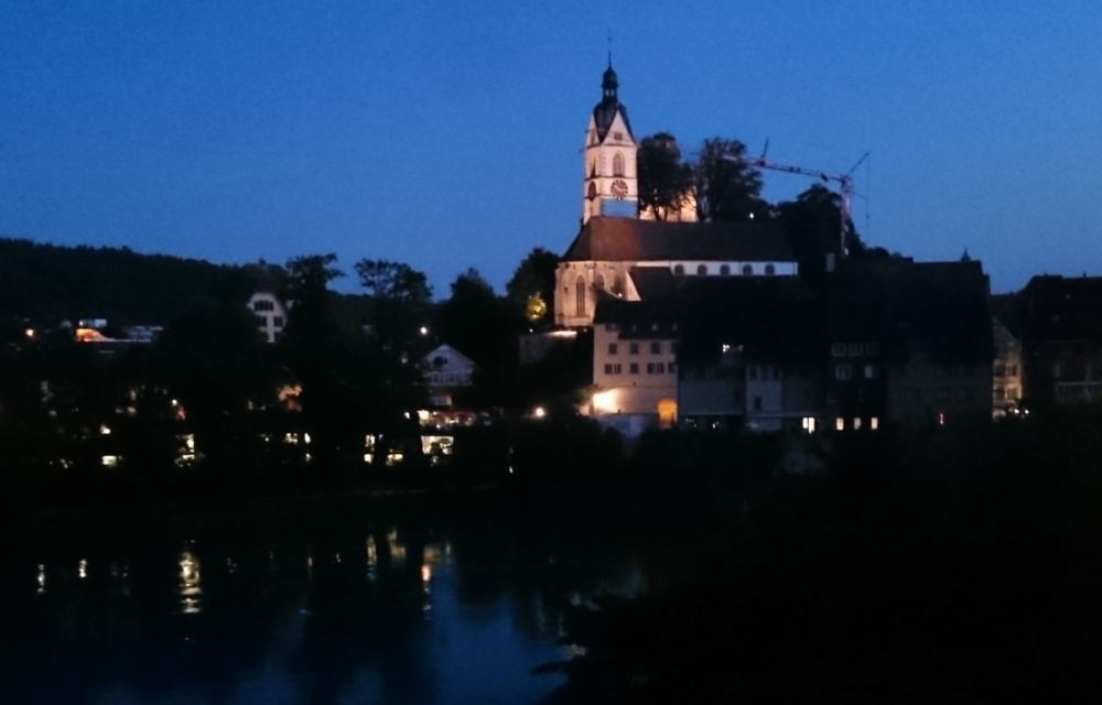 Das Schweizer Laufenburg am Abend (5.7.2019; Foto: Klare)