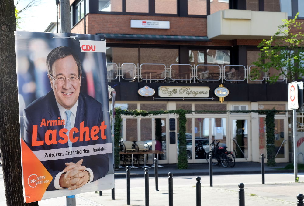 CDU-Plakat: Spitzenkandidat Armin Laschet (17.4.2017; Foto: Klare)