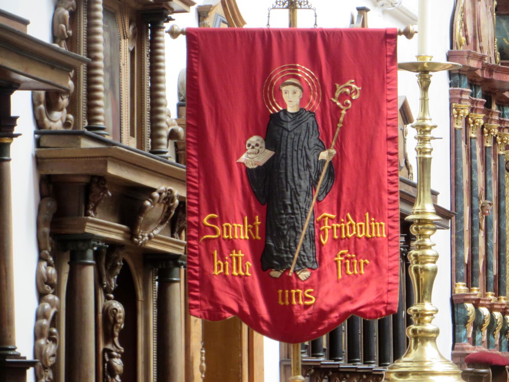 "Sankt Fridolin bitte für uns" (Münster Bad Säckingen, 6.7.2019; Foto: Meyerbröker)