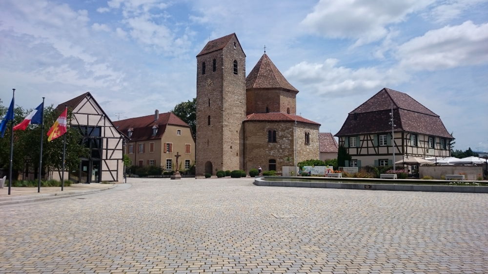 Abteikirche Ottmarsheim (7.7.2019; Foto: Klare)