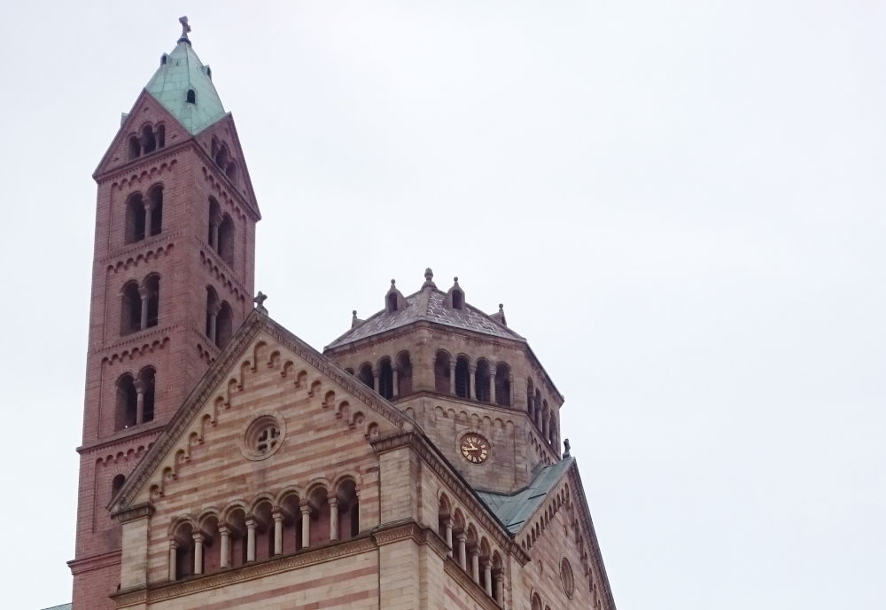 Westwerk des Doms (Speyer, 14.7.2019; Foto: Klare)