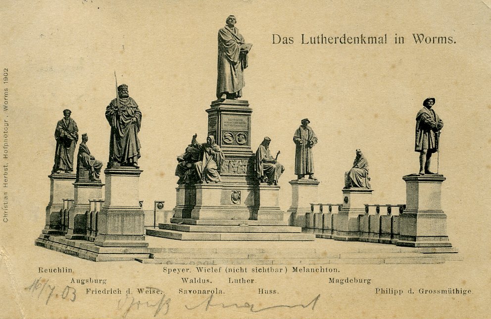 "Das Lutherdenkmal in Worms" (Postkarte)