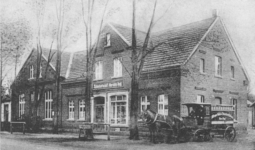 Hiltrup um 1900: Bäckerei Vogt / Kaffee, Restaurant (alte Postkarte; heute Marktallee 73)