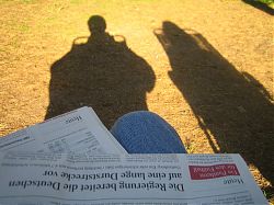 "Die Regierung bereitet die Deutschen auf eine lange Durststrecke vor" (23.4.2009; Foto: Henning Klare)