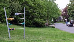 Kunst oder Klettergerüst? (Berg Fidel, 24.05.2021; Foto: Henning Klare)