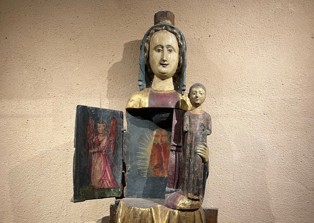 Vierge ouvrante, die Schreinmadonna in St. Peter und Paul (Eguisheim, 14.8.2021; Foto: Henning Klare)