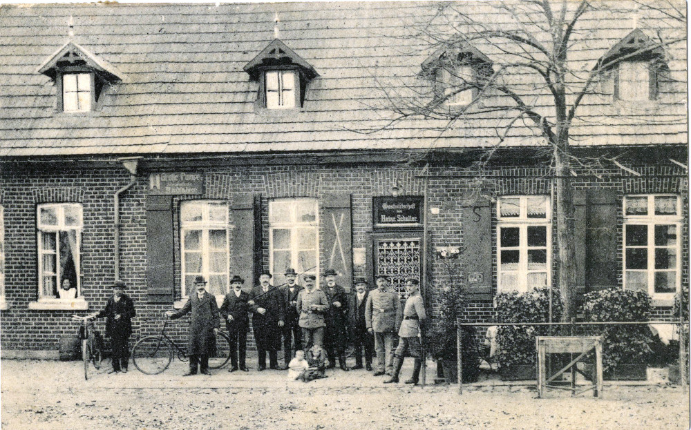 Hiltrup, Gasthaus Scheller im Jahr 1917 (Sammlung Stoffers (Münsterländische Bank - Stadtarchiv) 0108)