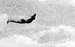 Frei wie ein Vogel in der Luft? (historische Postkarte um 1955, Sammlung Stoffers (Münsterländische Bank - Stadtarchiv) 0105, Ausschnitt)
