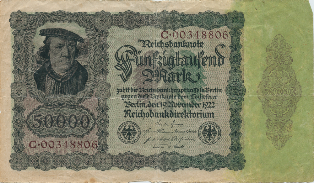 Fünfzigtausend Mark-Geldschein (19.11.1922)
