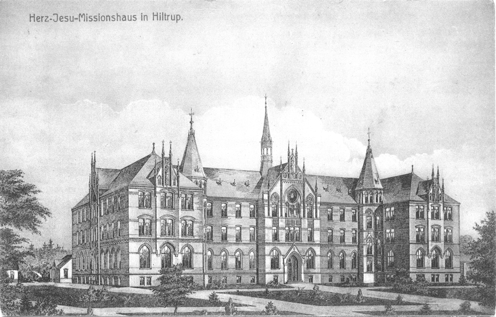 Herz-Jesu-Missionshaus in Hiltrup (historische Postkarte, Hiltruper Museum von 1912)