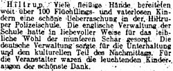 Kinderbetreuung in Hiltrup Weihnachten 1946 (Westfälische Nachrichten 31.12.1946)