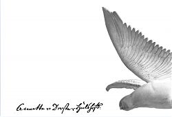 Annette von Droste-Hülshoff an der Spitze der „Magischen Säule“ von Peter Lenk (Meersburg; Foto: Klaus Meyerbröker)