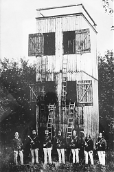 Steigeturm der freiwilligen Feuerwehr Hiltrup (um 1895; Foto: Hiltruper Museum)