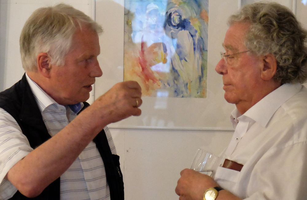 Burkhard Homeyer und Günter Rohkämper-Hegel im Pausengespräch (7.7.2017; Foto: Klare)