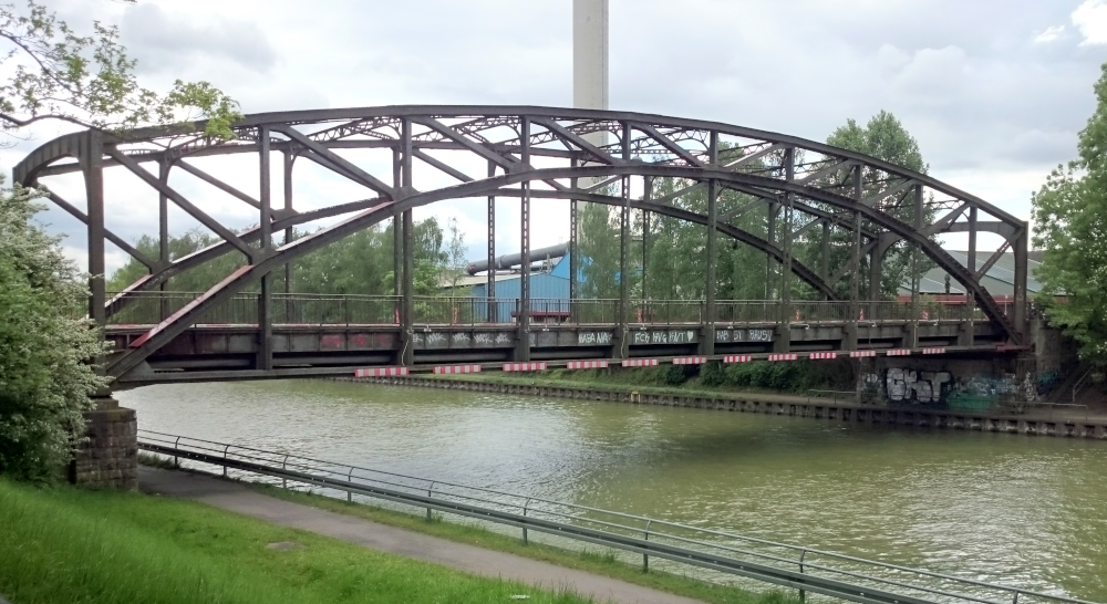 Die Hiltruper Prinz-Brücke (Blick nach Südwesten, 30.4.2018; Foto: Henning Klare)