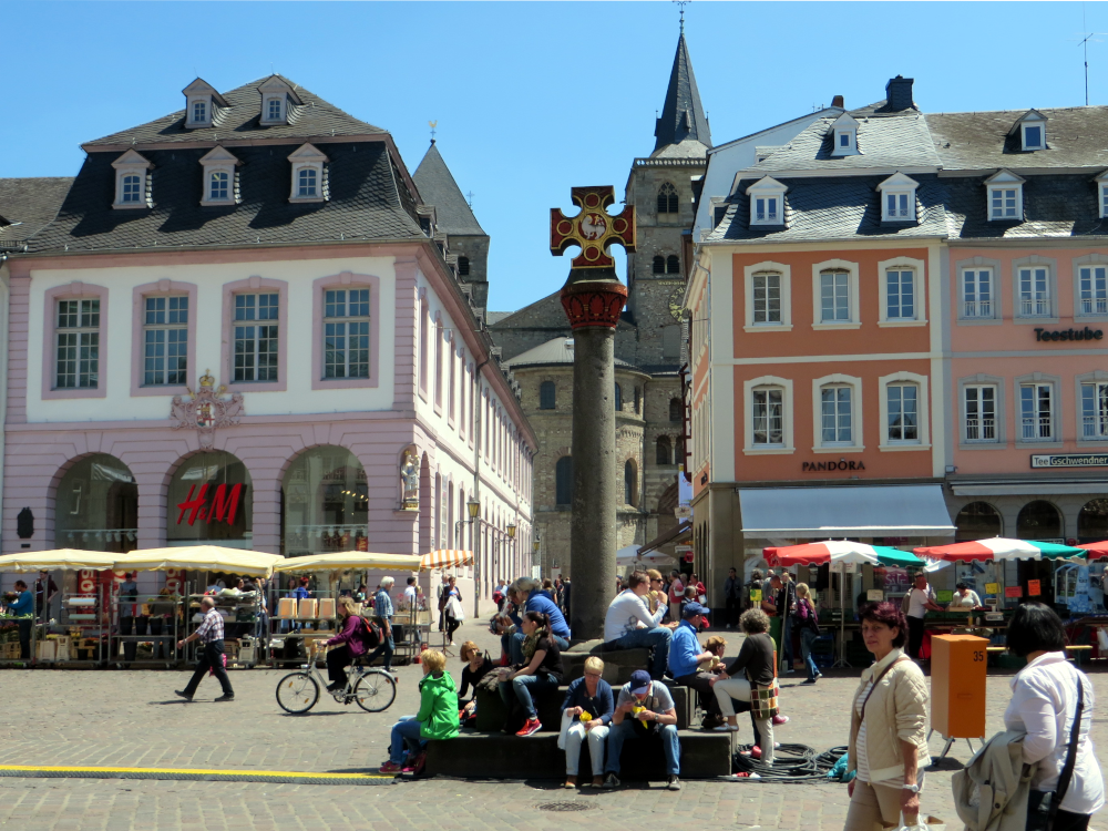 Trier: Hauptmarkt (24.6.2015; Foto: Klaus Meyerbröker)