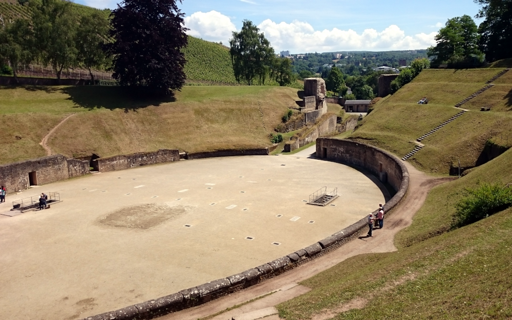 Trier: Römisches Amphitheater (24.6.2015; Foto: Henning Klare)