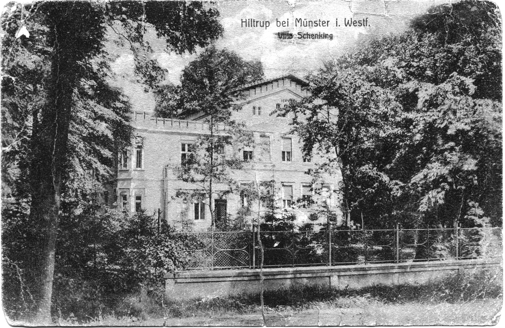 Villa Schencking in Hiltrup (historische Postkarte, um 1910; Hiltruper Museum)