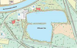 Steiner See in Hiltrup (Karte: Stadt Münster / webgis, 24.9.2023)