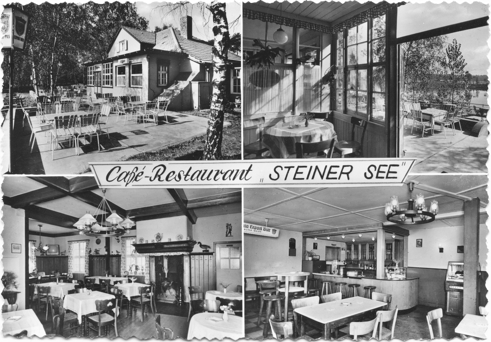 "Café Restaurant Steiner See" (1960, Postkarte)