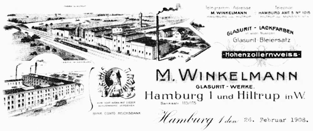 Briefkopf der Firma M. Winkelmann (1908; Hiltruper Museum)
