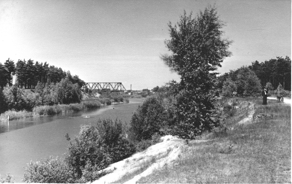 Dortmund-Ems-Kanal: II. Fahrt des Hiltruper Bogens in Höhe des Steiner Sees, vor der Fortsetzung der Bauarbeiten (1950 oder früher; Foto: Hiltruper Museum)