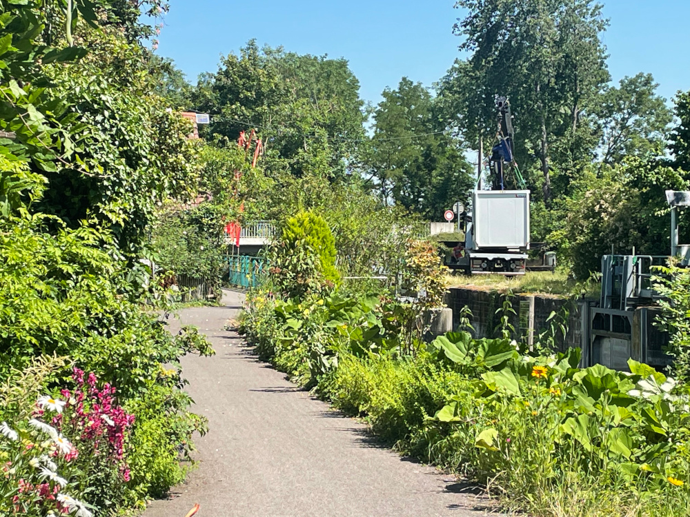 Kanalschleuse bei Artzenheim (25.6.2024; Foto: Henning Klare)