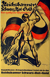 Aufruf zum Eintritt ins Reichsbanner Schwarz-Rot-Gold (um 1924; © Deutsches Historisches Museum)