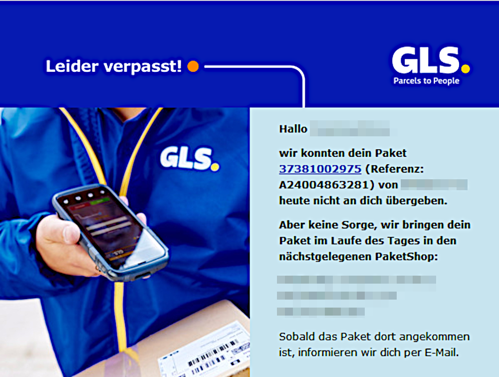 Der GLS-Paketzusteller macht es sich einfach (29.10.2024)