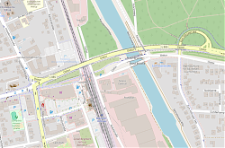 Hiltrup: Dritte und vierte Prinz-Brücke und Hochbrücke der L885 über den Dortmund-Ems-Kanal (2025; openstreetmap.org, abgerufen am 5.5.2025)