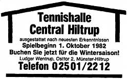 Tennishalle Central (Westfälische Nachrichten 7.7.1982)