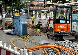 Baustelle von Visco auf Hiltrups Marktallee (22.7025; Foto: Henning Klare)
