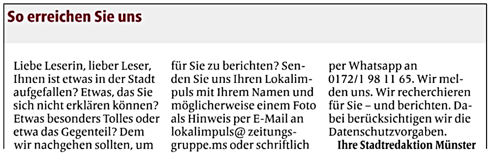 Westfälische Nachrichten, Ausgabe Hiltrup vom 25.7.2025