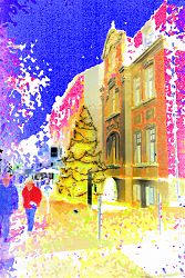 Die Weihnachtsmarktallee in Hiltrup (29.11.2025, 19:12h. Foto: Henning Klare)