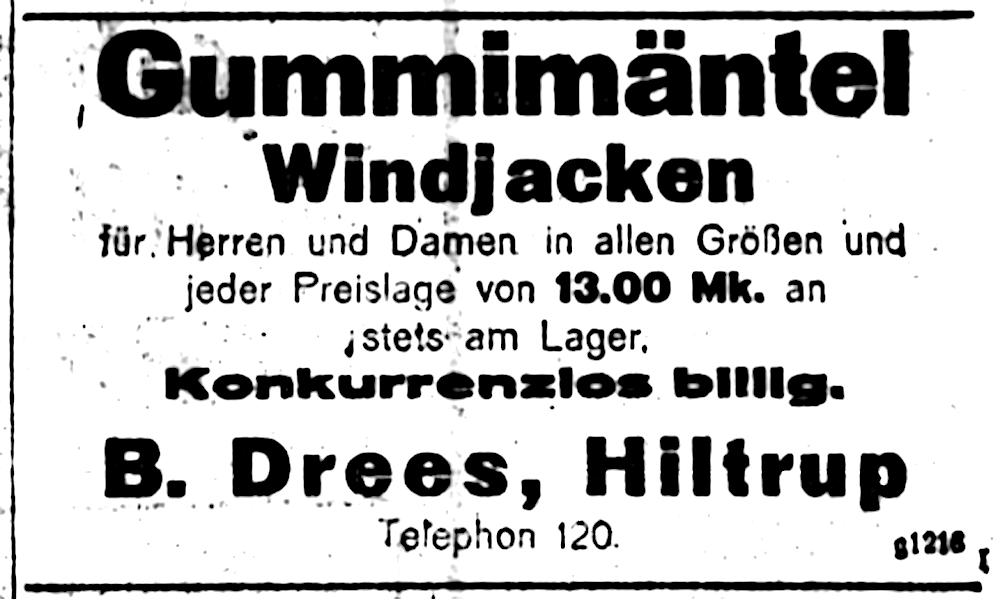 Schneider Drees (Münsterischer Anzeiger 13.9.1925, Bearbeitung: Henning Klare)