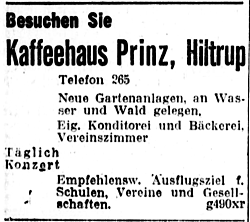 Kaffeehaus Prinz: Täglich Konzert (Münsterischer Anzeiger 9.7.1933, Bearbeitung: Henning Klare)