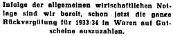 Inserat der Warenverkaufsstelle des Beamtenvereins (Münsterischer Anzeiger 27.9.1934, Bearbeitung: Henning Klare)
