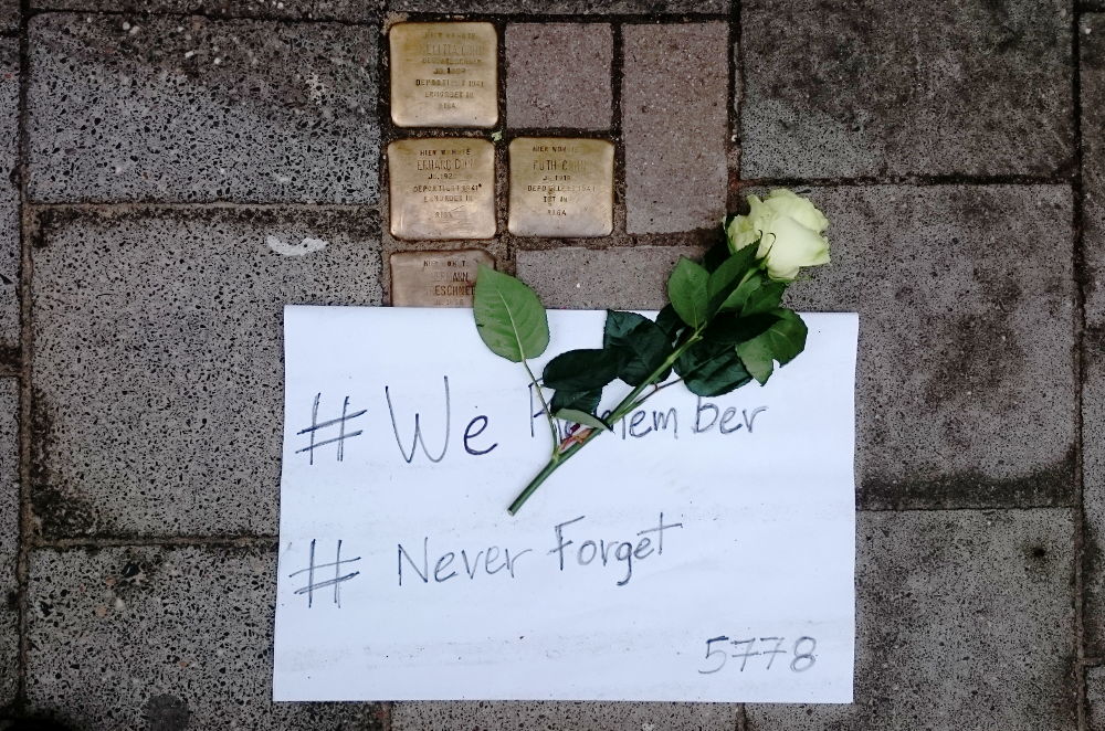 We Remember, Never Forget (25.1.2018, Münster Aegidiistraße; Foto: Klare)