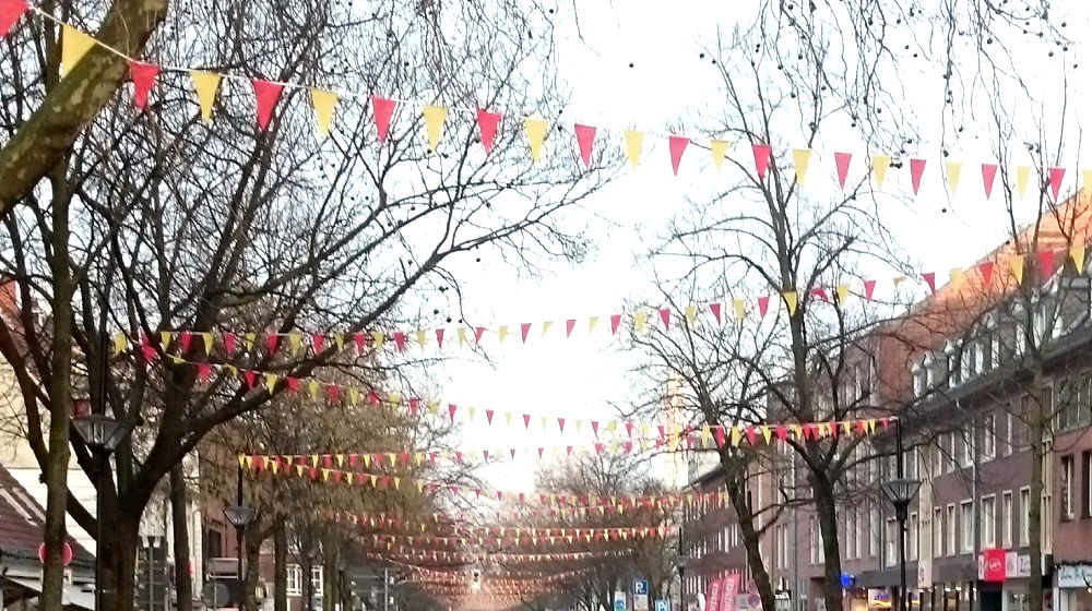 Die Marktallee, Hiltrups Karnevalsmeile - auf jeden Fall länger als der Prinzipalmarkt... (26.1.2018; Foto: Klare)