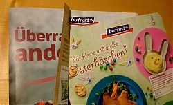 Plätzchen, Püree und Paniertes: Bofrost nervt mit Prospekten (10.3.2018; Foto: Klare)