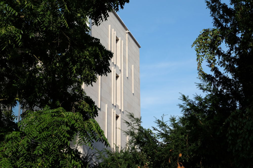 Blick von der Promenade auf den Mauritzhof (18.8.2018; Foto: Klare)