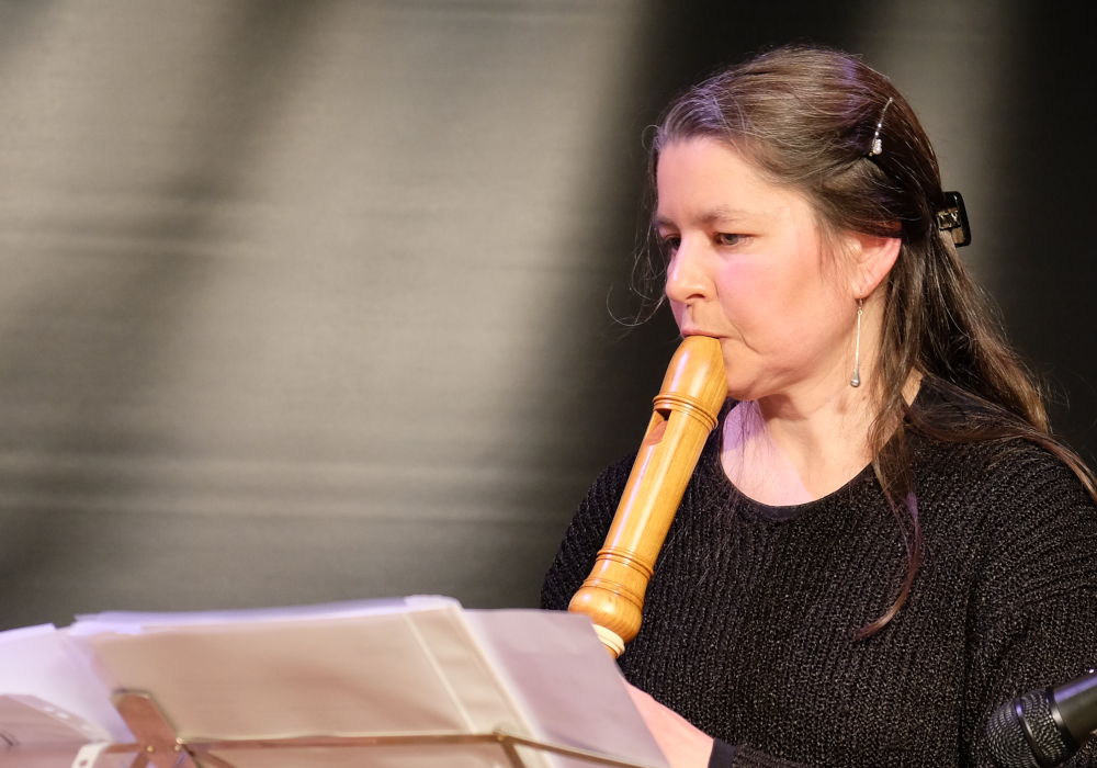 Miriam Weiss (Altblöckflöte) im Kulturbahnhof (7.12.2018; Foto: Klare)