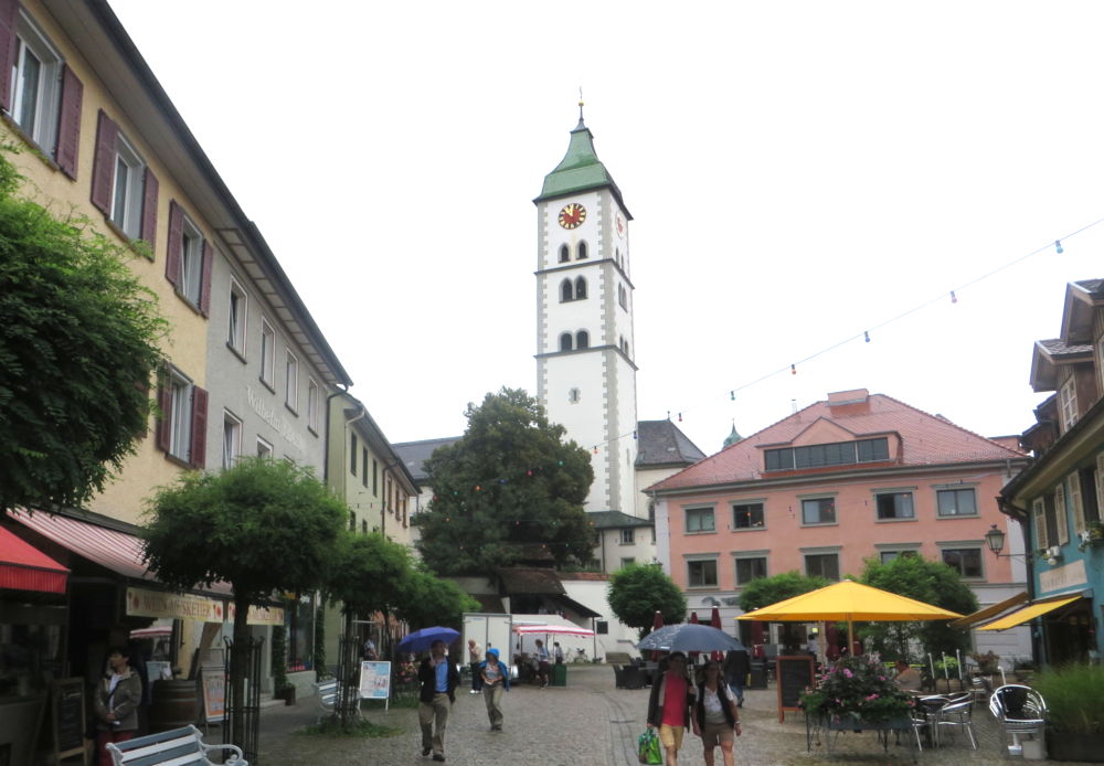 Wangen: Saumarkt mit Blick auf St. Martin (21.7.2018; Foto: Meyerbröker)