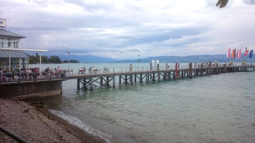 Kressbronn, Blick nach Südosten über den Bodensee (21.7.2018; Foto: Klare)